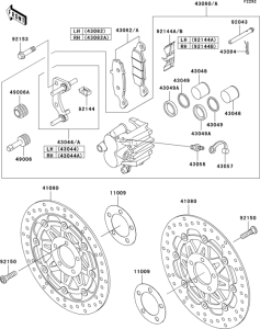 ZR750 Передний тормоз