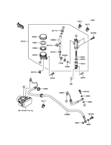 ER650 Задний торм цилиндр