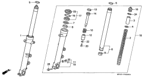  Вилка передней оси