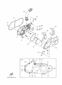 GPD150-A Крышка картера двигателя