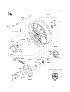 EX400 Заднее колесо и цепь