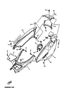 YP125E Боковая крышка