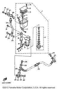 XVZ13DBC Задний торм цилиндр