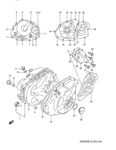 DR650 Crankcase cover ass`y  (v
