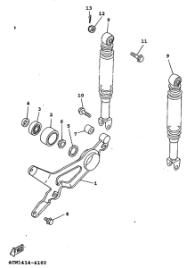 XC125 Brazo trasero . suspension