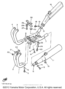 FJ1200AC Выхлопная система