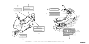 PCX150 Лейбл предостережения