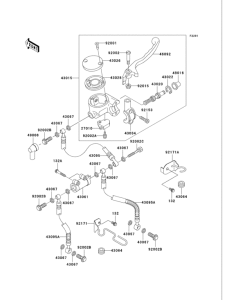 VN750 Главный тормозной цилиндр