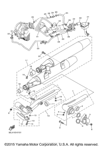 XVS1100MC Выхлопная система