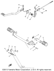 RT1MX Stand,foot rest & rear brake pedal