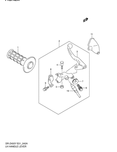 DR-Z400 Рычаг сцепления