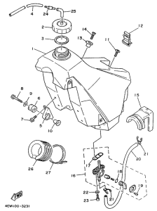 YZ125G Топливный бак