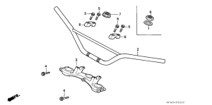 CR80R Handle pipe / top bridge