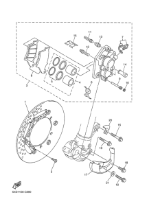 WR250F Передний суппорт