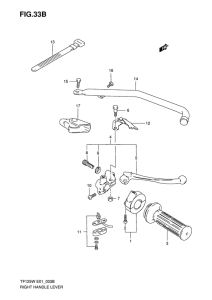 TF125 Рукоятка газа и тормоза