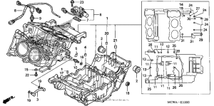 VFR800 Картер двигателя
