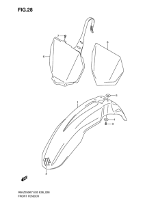 RM-Z250 Переднее крыло