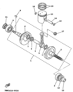 YW100E Ciguenal. pistun