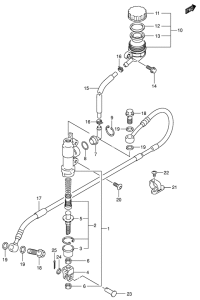 RM125 Задний тормозной цилиндр