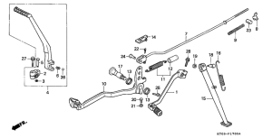 XR200R Pedal / kick starter arm