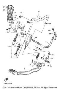 XT600EAC Задний торм цилиндр