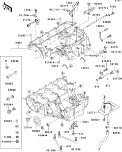 ZX1200 Картер двигателя