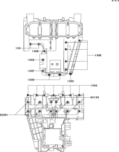ZX600 Болты крепления картера