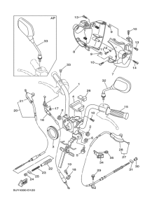 EA06 Steering handle & cable