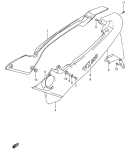 VX800 Обтекатель задний