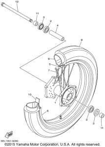 XVS1100L Переднее колесо