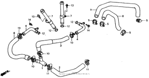 XL600V Патрубки охлаждения