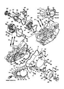 XV1600A XV16AN Crankcase cover ass`y  (v