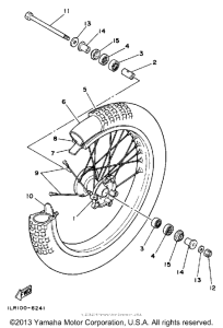 YZ80T (Motocross) Переднее колесо