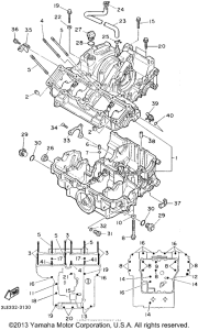 FZR1000GC Картер двигателя