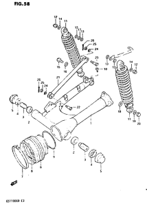 GS1100 Маятник задний