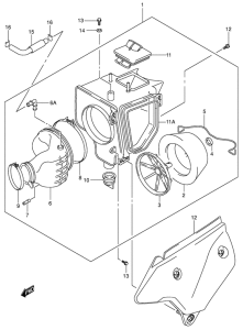 DR-Z400 Воздухоочиститель