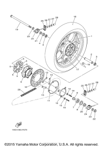 YZFR3FR Переднее колесо