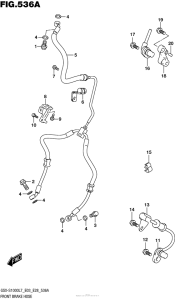 GSX-S1000 (ABS) Front Brake Hose (Gsx-S1000L7 E33)