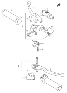 GZ125 Рулевой рычаг