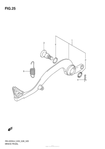 RM-Z250 Педаль тормоза