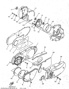 YP125 Крышка картера двигателя