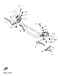 XT500 Handle switch. lever