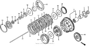 VT750C Сцепление