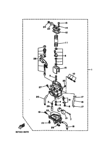 DT200R DT200RG Carburetor assy