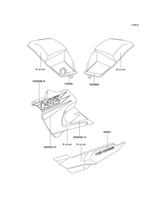 KLE500 Decals(violet)(kle500-a4)
