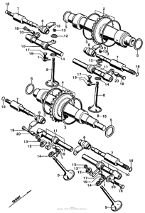 CL450 Распределительный вал и клапана