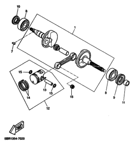 YQ50 Коленчатый вал и Поршень