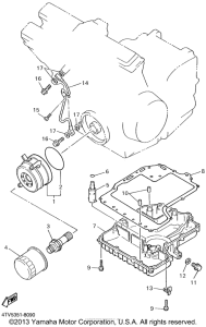 YZF600RP Масляный картер