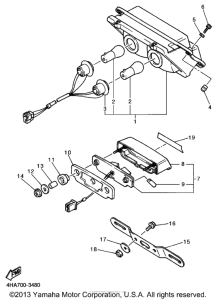 YZF600RHC Фонарь