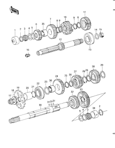 KZ1000 Трансмиссия
